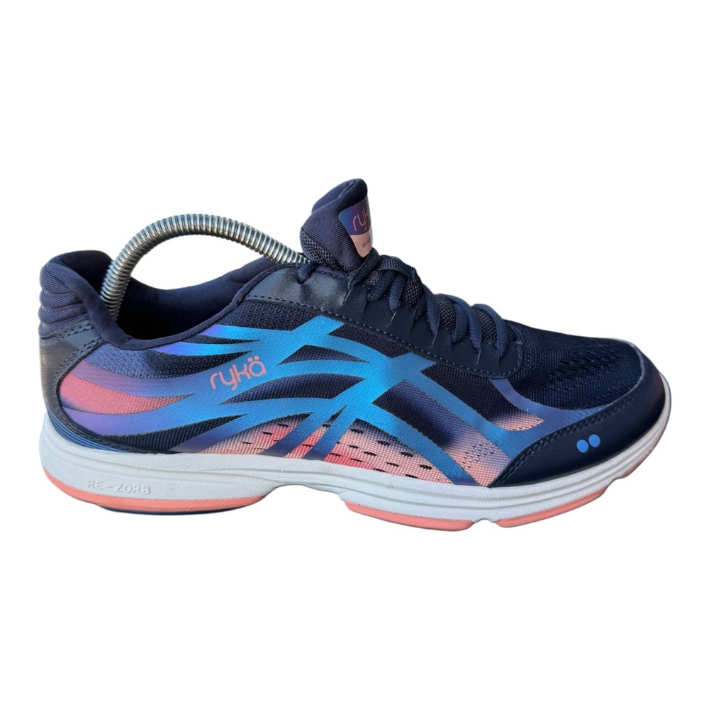 Ryka Devotion Plus 3 Walking Athletic Shoe Navy Blue Iridescent Overlay - Picture 2 of 16